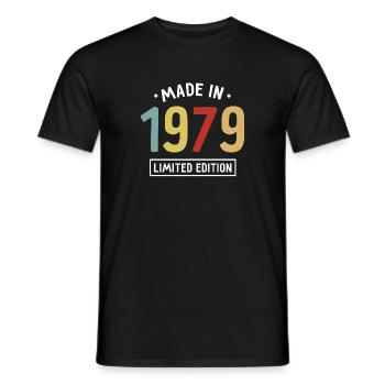 Made in 1979 - Limited Edition - Year of birth - Men's T-Shirt - black - Front - AI Model Male 178 light (178cm)