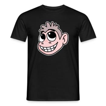 Funny Monkey Head - Men's T-Shirt - black - Front - AI Model Male 178 light (178cm)