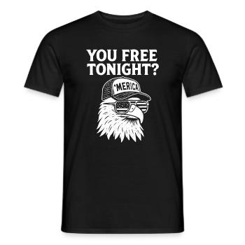 Du bist heute Abend frei, Adler, 4. Juli - Männer T-Shirt - Schwarz - Vorne - AI Model Male 178 light (178cm)