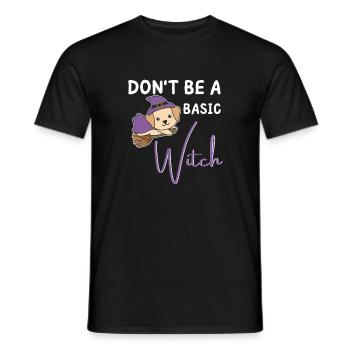 Labrador Halloween Hexen don't be a basic witch - Männer T-Shirt - Schwarz - Vorne - AI Model Male 178 light (178cm)