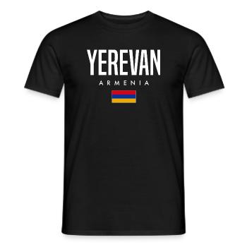 Erevan, Arménie - T-shirt homme - noir - Devant - AI Model Male 178 light (178cm)