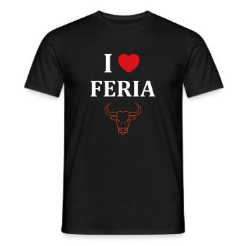 I love Feria Taureau - T-shirt homme - noir - Devant - AI Model Male 178 light (178cm)