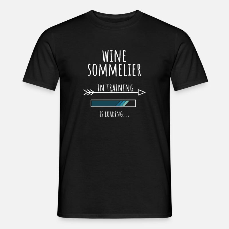 Wine Sommelier Gift Profession Training - Men's T-Shirt - black