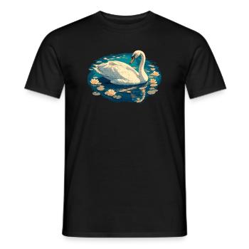 Cygnes Cygne - T-shirt homme - noir - Devant - AI Model Male 178 light (178cm)