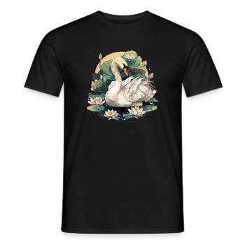 Cygnes Cygne - T-shirt homme - noir - Devant - AI Model Male 178 light (178cm)