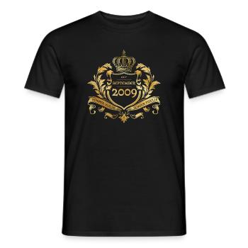 16th Birthday Semper Verum - Established 09/2009 - Men's T-Shirt - black - Front - AI Model Male 178 light (178cm)