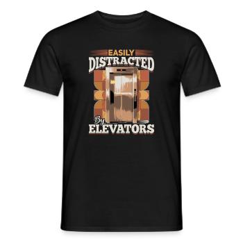 Ascenseur pour tout-petits et enfants - T-shirt homme - noir - Devant - AI Model Male 178 light (178cm)