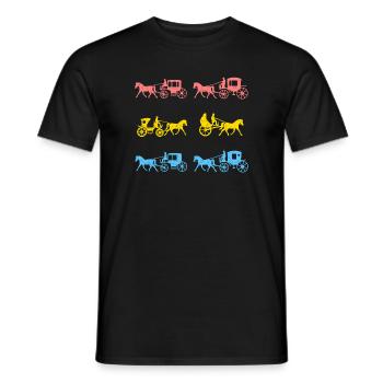 Carriage Coachman - Men's T-Shirt - black - Front - AI Model Male 178 light (178cm)