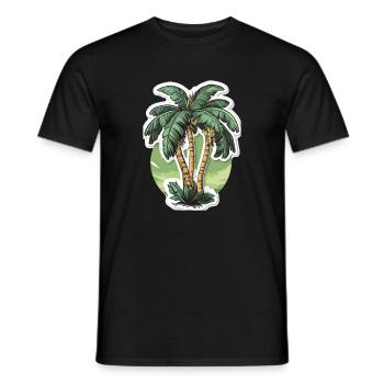 Palm tree - Men's T-Shirt - black - Front - AI Model Male 178 light (178cm)