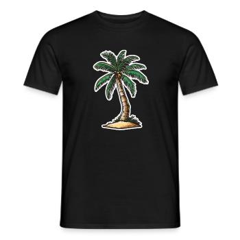 Palm tree - Men's T-Shirt - black - Front - AI Model Male 178 light (178cm)