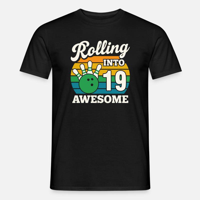 Rolling Into 19 Birthday Tee - Men's T-Shirt - black