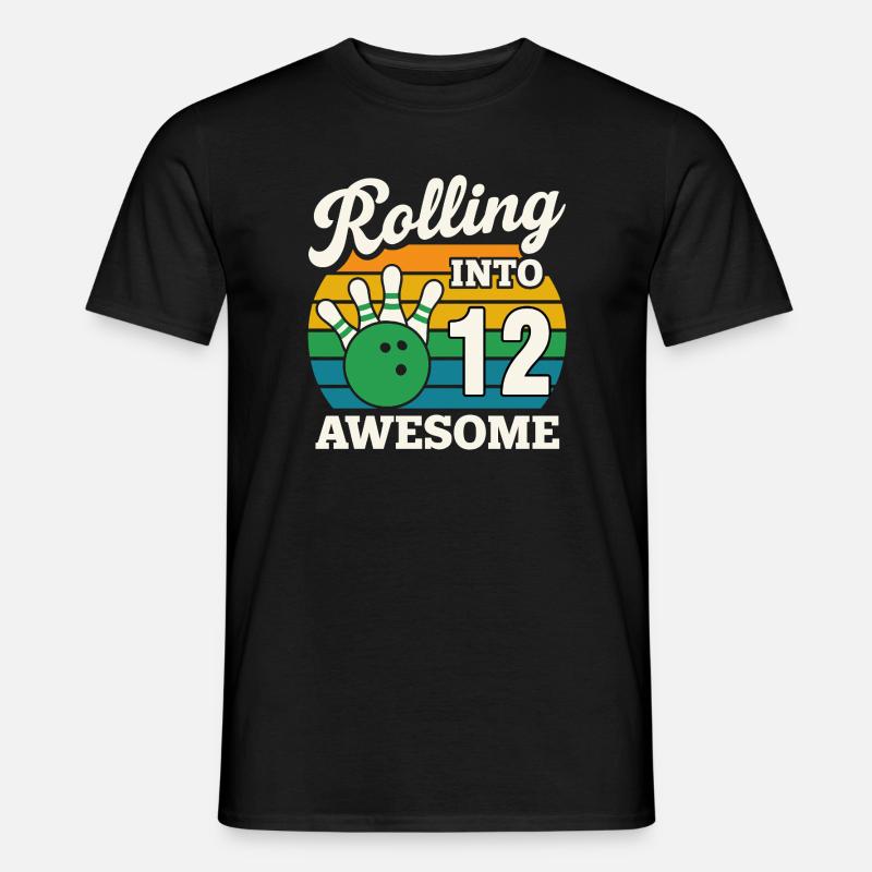 Rolling Into 12s Bowling Celebration - Men’s T-shirt - black