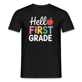 Bonjour la rentrée scolaire de première année - T-shirt homme - noir - Devant - AI Model Male 178 light (178cm)