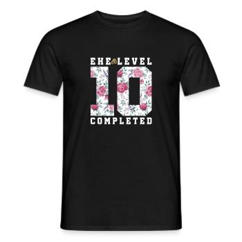 10th wedding anniversary - Men's T-Shirt - black - Front - AI Model Male 178 light (178cm)