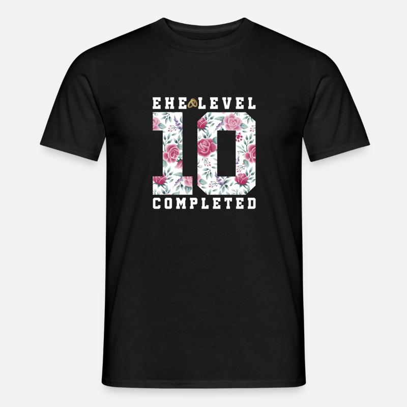 10 års bryllupsdag - Mænd T-shirt - sort