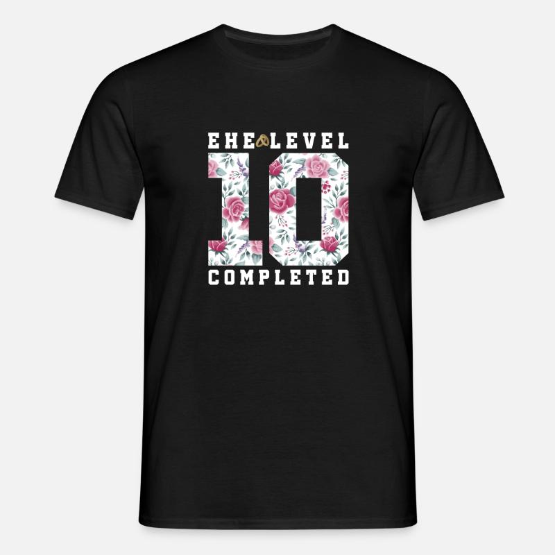 10 års bryllupsdag - T-shirt til herrer - sort