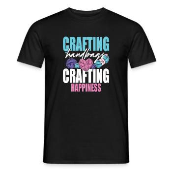 Häkeln Stricken - Männer T-Shirt - Schwarz - Vorne - AI Model Male 178 light (178cm)
