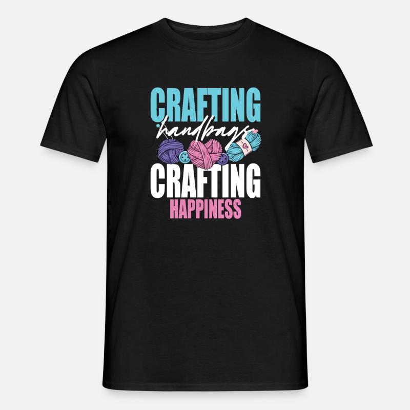 Häkeln Stricken - Männer T-Shirt - Schwarz