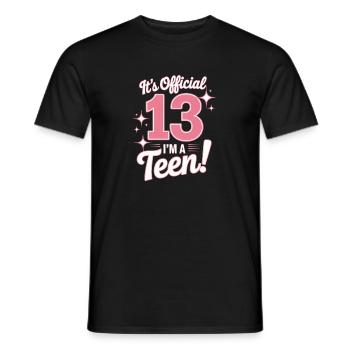 13th birthday teenager gift - Men's T-Shirt - black - Front - AI Model Male 178 light (178cm)