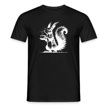 Small Squirrel, Big Cup Squirrel Caffeine - Men's T-Shirt - black - Front - AI Model Male 178 light (178cm)