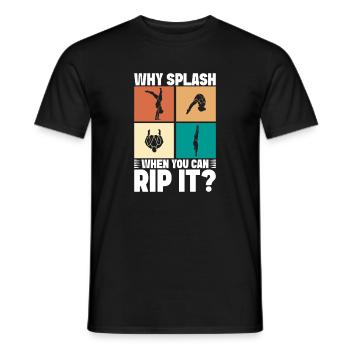 Kunstspringen Turmspringer Sprungbrett - Männer T-Shirt - Schwarz - Vorne - AI Model Male 178 light (178cm)