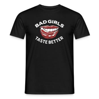 Bad Girls Taste Better Tattooed Girls B - Men's T-Shirt - black - Front - AI Model Male 178 light (178cm)