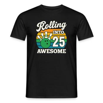 Rolling Into 25 with Retro Vibe - Men's T-Shirt - black - Front - AI Model Male 178 light (178cm)