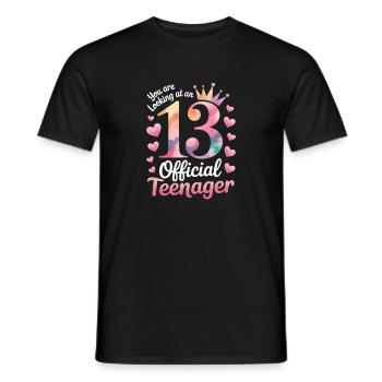 13th birthday teenager gift - Men's T-Shirt - black - Front - AI Model Male 178 light (178cm)