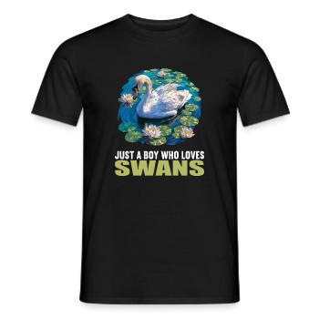 Cygnes Cygne - T-shirt homme - noir - Devant - AI Model Male 178 light (178cm)