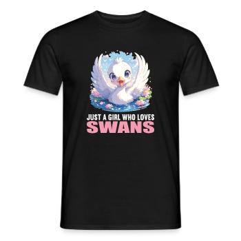 Cygnes Cygne - T-shirt homme - noir - Devant - AI Model Male 178 light (178cm)