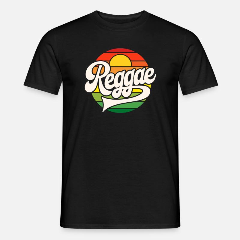  Reggae Retro Sunset - Männer T-Shirt - Schwarz