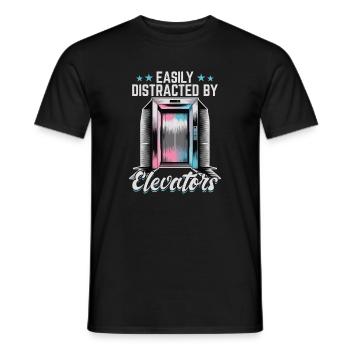 Ascenseur pour tout-petits et enfants - T-shirt homme - noir - Devant - AI Model Male 178 light (178cm)