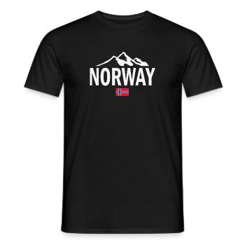 Norvège - Norvège - Norvège - Drapeau - Scandinavie - T-shirt homme - noir - Devant - AI Model Male 178 light (178cm)