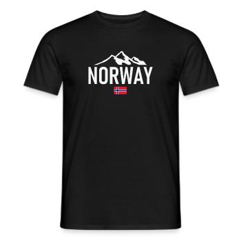 Norvège - Norvège - Norvège - Drapeau - Scandinavie - T-shirt homme - noir - Devant - AI Model Male 178 light (178cm)