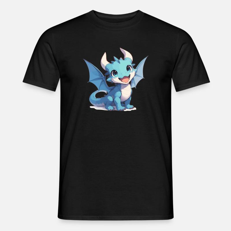 Drachen Drache - Männer T-Shirt - Schwarz