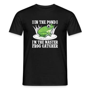 Maître Frog Catcher Dessin animé - T-shirt homme - noir - Devant - AI Model Male 178 light (178cm)