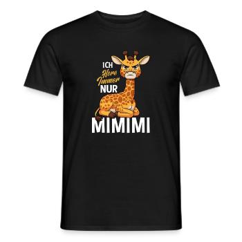 Ich Höre Immer Nur Ein Mimimi Giraffe - Männer T-Shirt - Schwarz - Vorne - AI Model Male 178 light (178cm)
