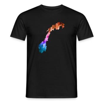 Norway - Norge - Norway - Flag - Scandinavia - Men's T-Shirt - black - Front - AI Model Male 178 light (178cm)