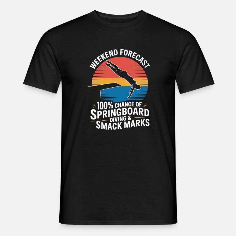Kunstspringen Turmspringer Sprungbrett - Männer T-Shirt - Schwarz