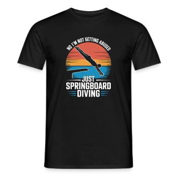 Kunstspringen Turmspringer Sprungbrett - Männer T-Shirt - Schwarz - Vorne - AI Model Male 178 light (178cm)