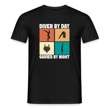 Kunstspringen Turmspringer Sprungbrett - Männer T-Shirt - Schwarz - Vorne - AI Model Male 178 light (178cm)