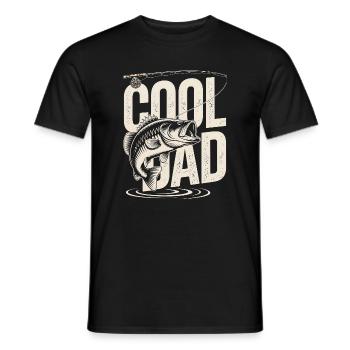 Cool Dad Fishing - Men's T-Shirt - black - Front - AI Model Male 178 light (178cm)