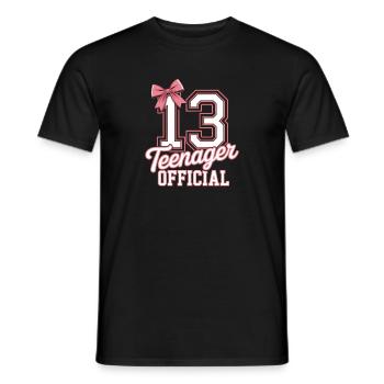 13th birthday teenager gift - Men's T-Shirt - black - Front - AI Model Male 178 light (178cm)