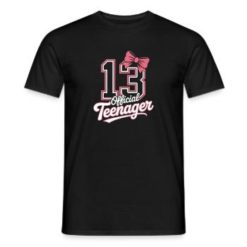 13th birthday teenager gift - Men's T-Shirt - black - Front - AI Model Male 178 light (178cm)