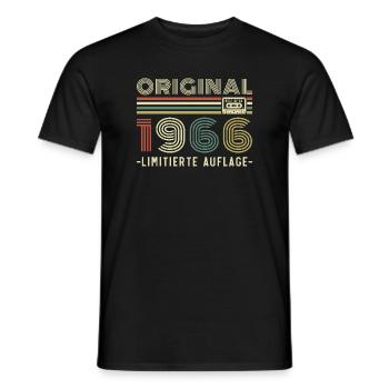 Original 1966 Vintage Vintage Anniversaire Rétro - T-shirt homme - noir - Devant - AI Model Male 178 light (178cm)