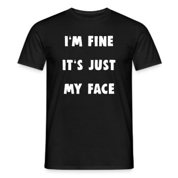 Je vais bien - T-shirt homme - noir - Devant - AI Model Male 178 light (178cm)