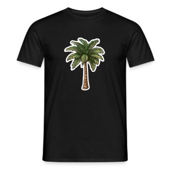 Palm tree - Men's T-Shirt - black - Front - AI Model Male 178 light (178cm)