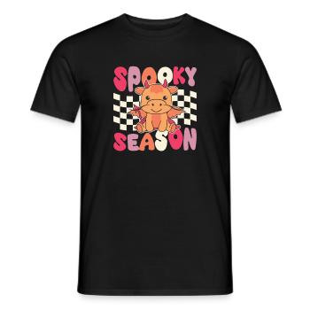 Dragon Halloween Groovy Devil Spooky Season - Men's T-Shirt - black - Front - AI Model Male 178 light (178cm)