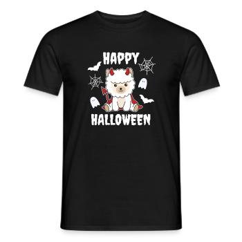 Costume de diable d'Halloween en alpaga - T-shirt homme - noir - Devant - AI Model Male 178 light (178cm)