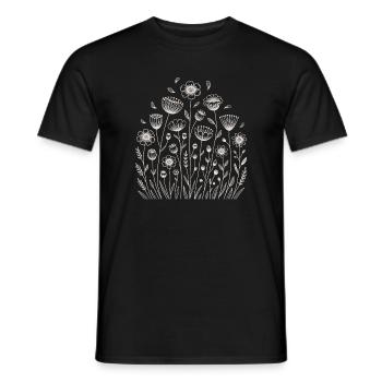 Playful floral pattern - Men's T-Shirt - black - Front - AI Model Male 178 light (178cm)